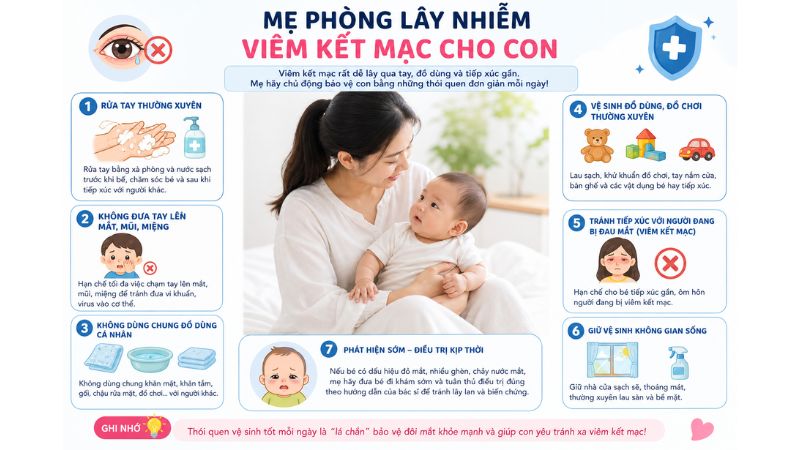 Cẩm nang phòng lây nhiễm viêm kết mạc chuẩn y khoa