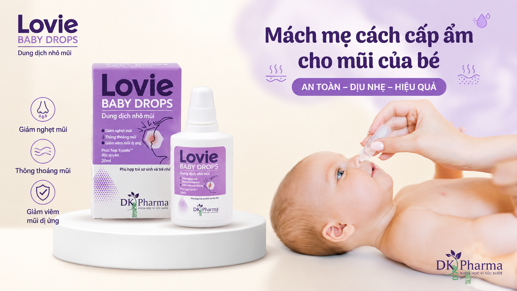 Cấp ẩm cho bé bị khô mũi 