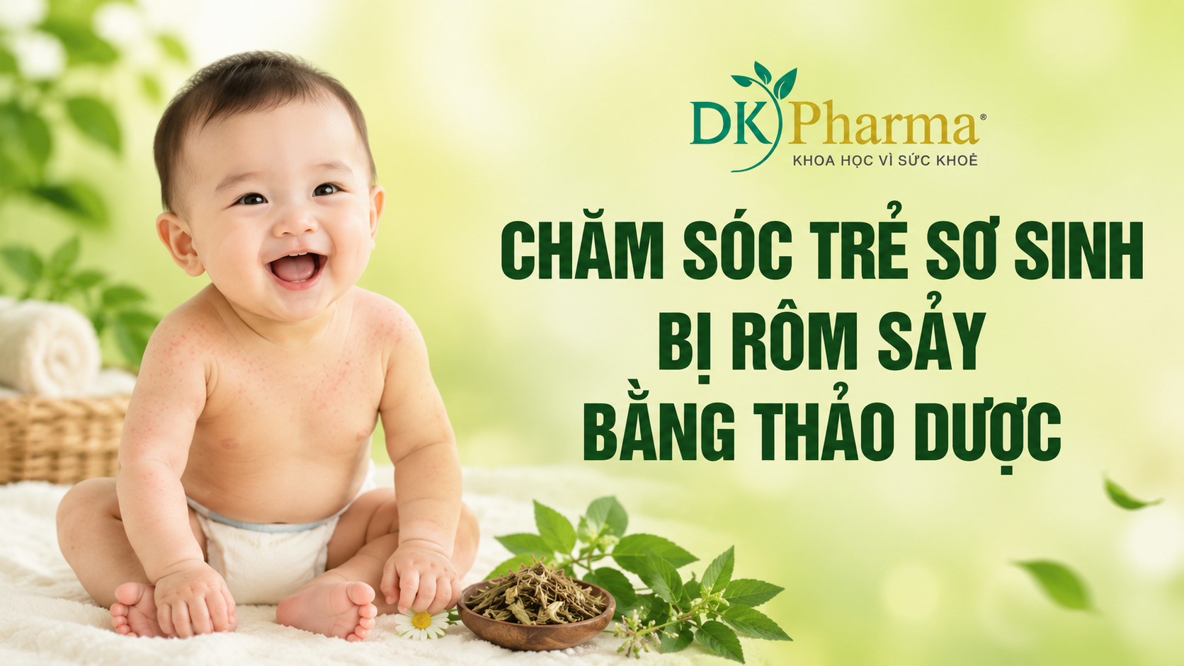 chăm sóc trẻ sơ sinh bị rôm sảy